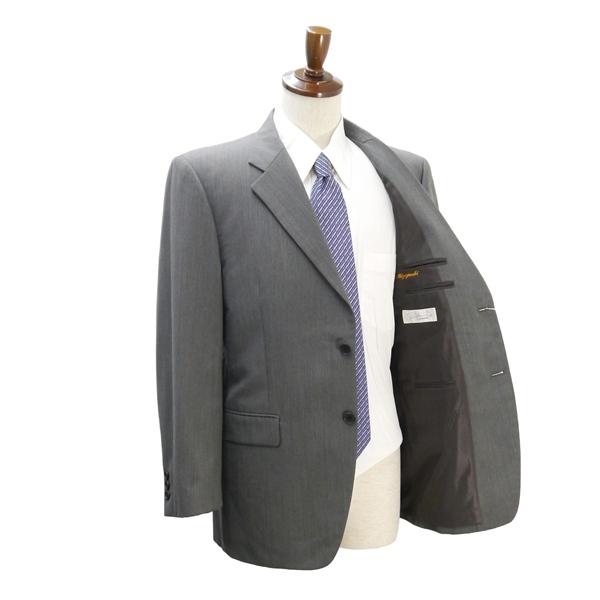 PERFAVORE HOMME 2つボタン シングルスーツ 袖口3つボタン AB5 M グレー ストライプ ツータック 春秋 合物 216417B-47 6NF100 | ブランド登録なし | 01