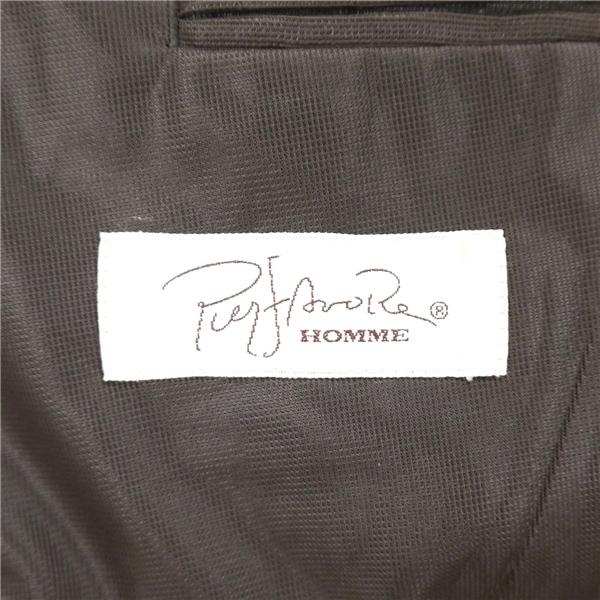 PERFAVORE HOMME 2つボタン シングルスーツ 袖口3つボタン AB5 M グレー ストライプ ツータック 春秋 合物 216417B-47 6NF100 | ブランド登録なし | 04