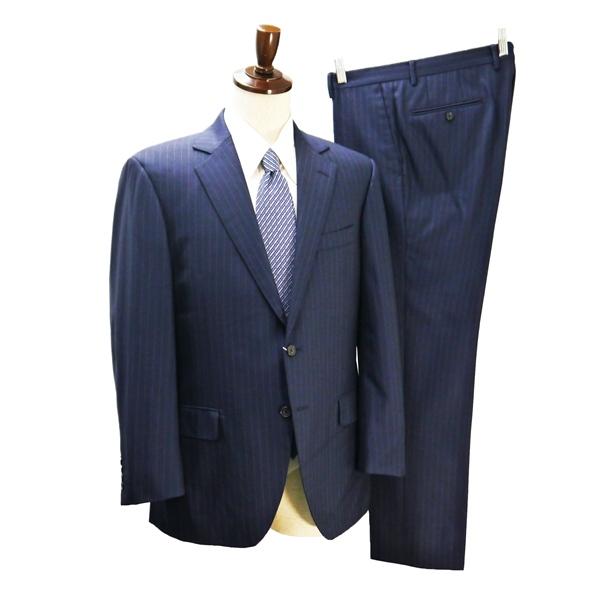 gotairiku 五大陸 DORMEUIL 2つボタン シングルスーツ AB5 M ダークネイビー ストライプ 春秋冬 0205 SR GO LW 0136 6NF104 | gotairiku