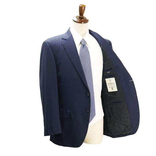 gotairiku 五大陸 DORMEUIL 2つボタン シングルスーツ AB5 M ダークネイビー ストライプ 春秋冬 0205 SR GO LW 0136 6NF104 | gotairiku | 01