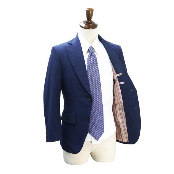 Measure Made ISETAN MEN’S 2つボタン シングルスーツ A3 S ダークネイビー チェック ノータック 春秋冬 88611-401318 6NF106 | ブランド登録なし | 01