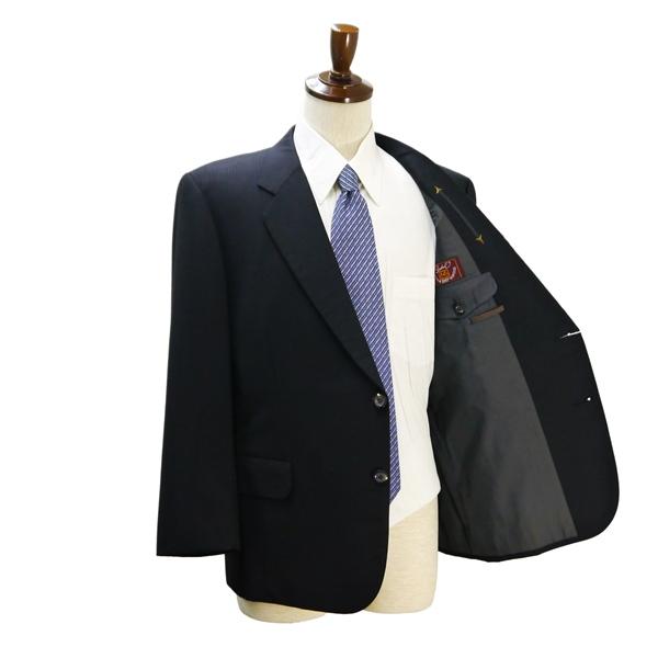 CUSTOM TAILOR Sato Scabal 2つボタン シングルスーツ BB4 M ダークグレー シャドーストライプ ツータック 春秋冬 6NF114 | ブランド登録なし | 01