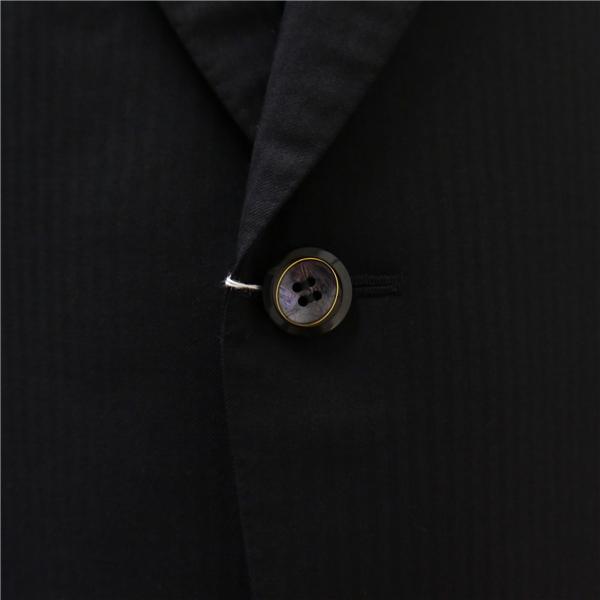 CUSTOM TAILOR Sato Scabal 2つボタン シングルスーツ BB4 M ダークグレー シャドーストライプ ツータック 春秋冬 6NF114 | ブランド登録なし | 02