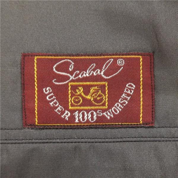 CUSTOM TAILOR Sato Scabal 2つボタン シングルスーツ BB4 M ダークグレー シャドーストライプ ツータック 春秋冬 6NF114 | ブランド登録なし | 05