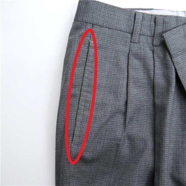 CARVINIA LOZZA 2パンツ 3つボタン シングルスーツ 袖口4つボタン AB6 L グレー チェック ツータック 春秋 合物 28412 6NF128 | ブランド登録なし | 07