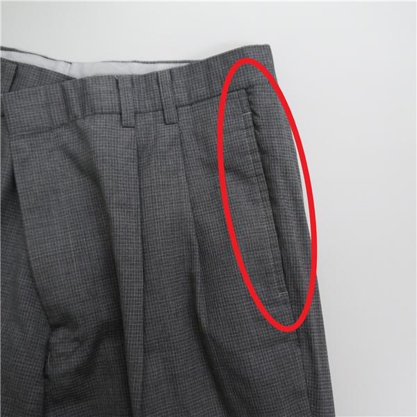 CARVINIA LOZZA 2パンツ 3つボタン シングルスーツ 袖口4つボタン AB6 L グレー チェック ツータック 春秋 合物 28412 6NF128 | ブランド登録なし | 08