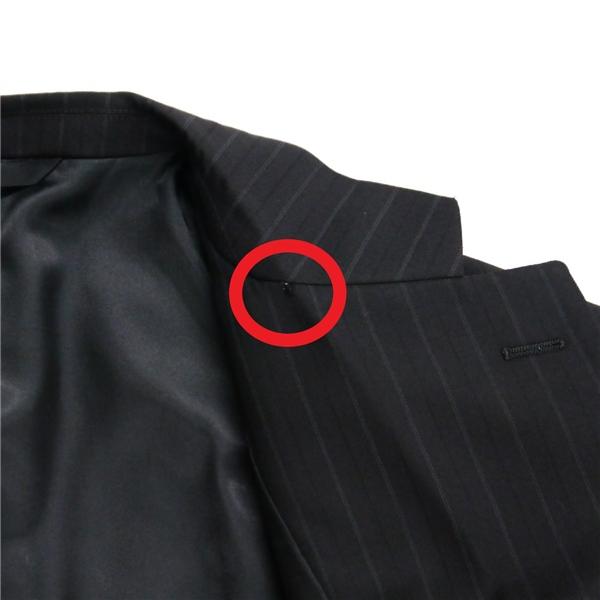 bacic gear//D'URBAN ダーバン 2パンツ 2つボタン シングルスーツ BB5 L ダークグレー ストライプ ツータック 春秋冬 6NF148 | D'URBAN | 05