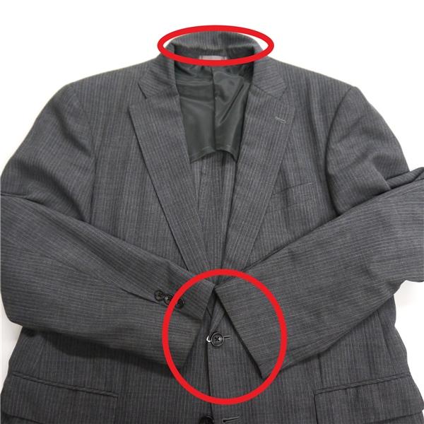 CHRISTIAN ORANI 2つボタン シングルスーツ 袖口3つボタン BE6 XL グレー ストライプ ワンタック ゆったり 春夏 41613 6NF156 | ブランド登録なし | 05