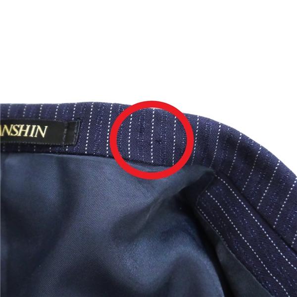 COMACH 2つボタン シングルスーツ 袖口3つボタン AB3 S ダークネイビー ストライプ ワンタック 春秋冬 81202-38695 6NF158 | ブランド登録なし | 06