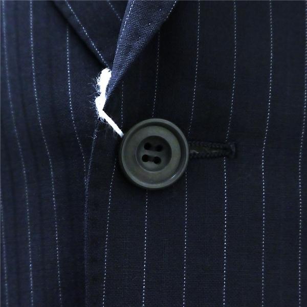RICHARD JAMES SAVILE ROW セヴィルロウ 2つボタン シングルスーツ A6 M ダークネイビー ストライプ ノータック 春夏 3769 6NF174 | ブランド登録なし | 02