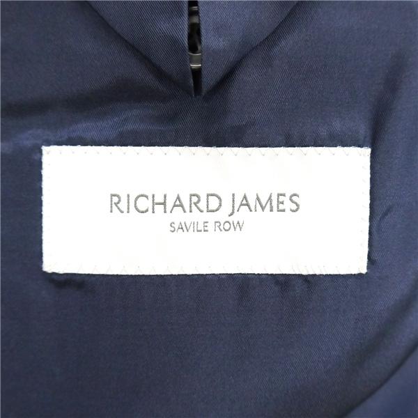 RICHARD JAMES SAVILE ROW セヴィルロウ 2つボタン シングルスーツ A6 M ダークネイビー ストライプ ノータック 春夏 3769 6NF174 | ブランド登録なし | 04