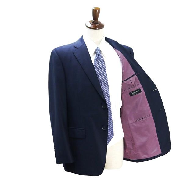 ROLGAN Tollegno1900 2つボタン シングルスーツ AB8 XL 光沢のあるダークネイビー 濃紺色 ストライプ ワンタック 春秋冬 6NF181 | ブランド登録なし | 01