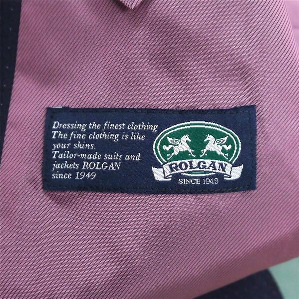 ROLGAN Tollegno1900 2つボタン シングルスーツ AB8 XL 光沢のあるダークネイビー 濃紺色 ストライプ ワンタック 春秋冬 6NF181 | ブランド登録なし | 04