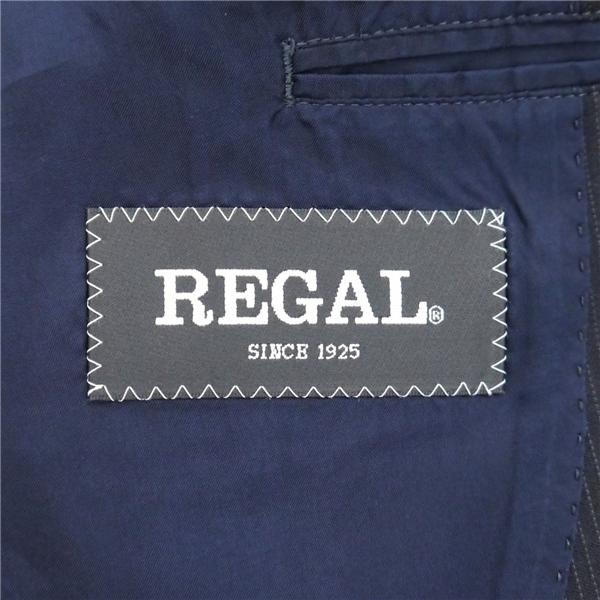 REGAL リーガル 2つボタン シングルスーツ 袖口4つボタン A5 M ダークグレー 暗灰色 ストライプ ツータック 春夏 341103 6NF184 | REGAL | 04