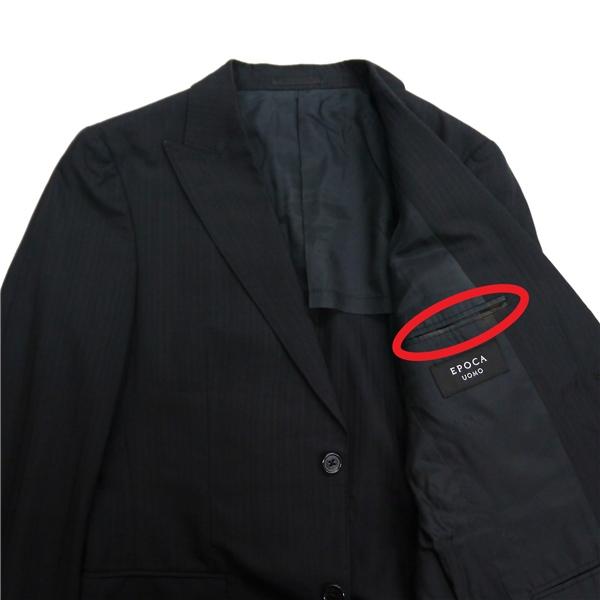 EPOCA UOMO 2つボタン シングルスーツ Y8 XL ダークグレー シャドーストライプ ノータック 春秋 合物 8VD31-209-09 6NF194 | ブランド登録なし | 05