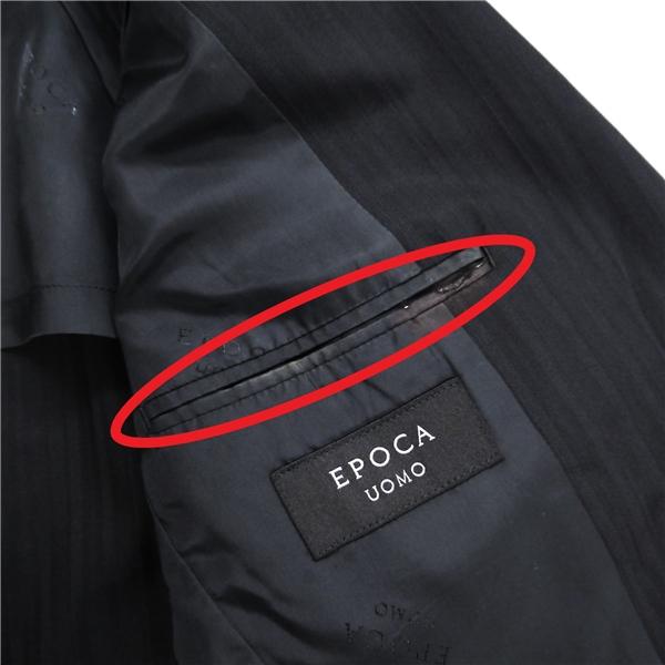EPOCA UOMO 2つボタン シングルスーツ Y8 XL ダークグレー シャドーストライプ ノータック 春秋 合物 8VD31-209-09 6NF194 | ブランド登録なし | 06