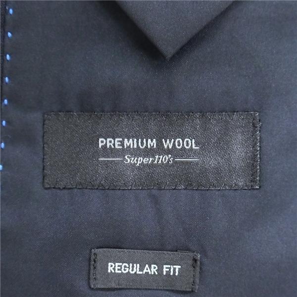 美品 UNIQLO ユニクロ PREMIUM WOOL 2つボタン シングルスーツ AB5 M ダークネイビー 濃紺色 ノータック 春夏 311-404357 6NG020 | ブランド登録なし | 05