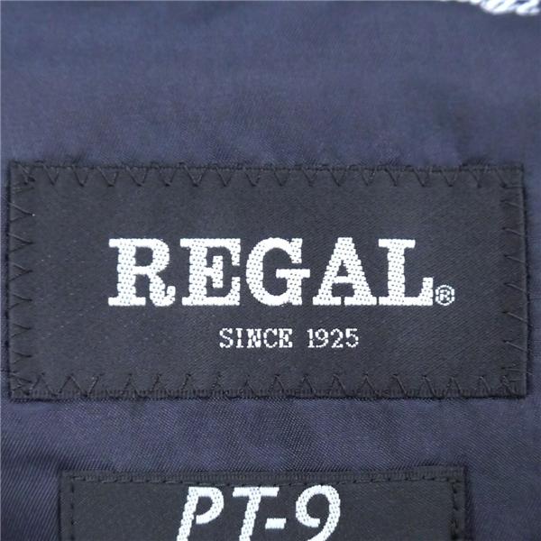 美品 REGAL PT-9 2つボタン シングルスーツ BE6 XL ダークネイビー シャドーストライプ ストレッチ 春秋 合物 PRMB201S1-12 6NG048 | REGAL | 04