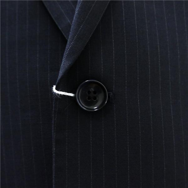 YUKI TORII HOMME 2つボタン シングルスーツ AB5 M ダークネイビー ストライプ ワンタック WASHABLE 春夏 NYT27111-13 6NG053 | YUKI TORII | 02
