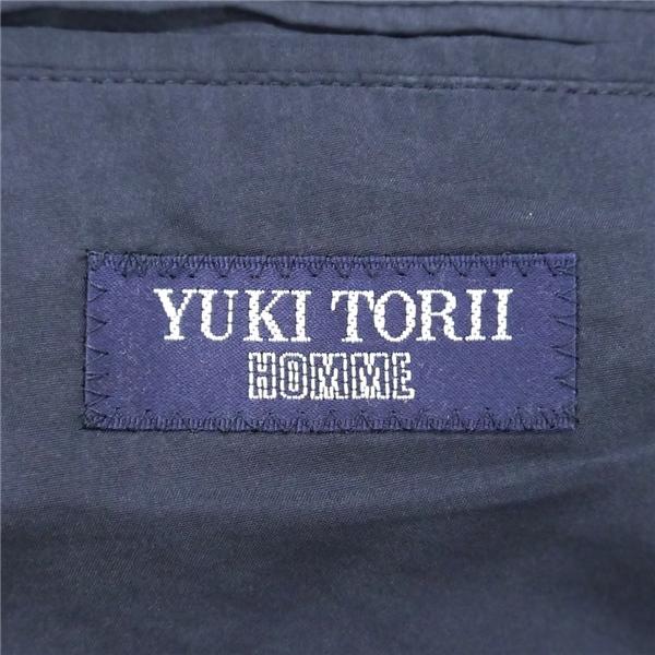 YUKI TORII HOMME 2つボタン シングルスーツ AB5 M ダークネイビー ストライプ ワンタック WASHABLE 春夏 NYT27111-13 6NG053 | YUKI TORII | 04