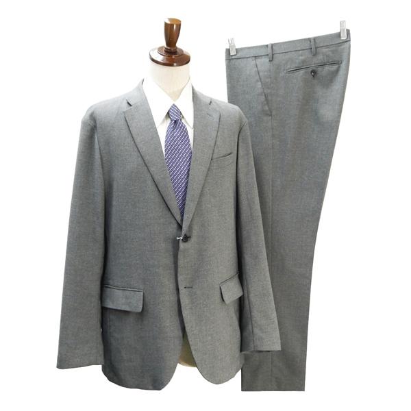 美品 UNIQLO ユニクロ 2つボタン シングルスーツ 袖口3つボタン BB8 XL グレー 灰色 ノータック 春夏 311-189569 6NG072 | ブランド登録なし