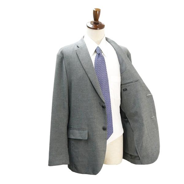 美品 UNIQLO ユニクロ 2つボタン シングルスーツ 袖口3つボタン BB8 XL グレー 灰色 ノータック 春夏 311-189569 6NG072 | ブランド登録なし | 01