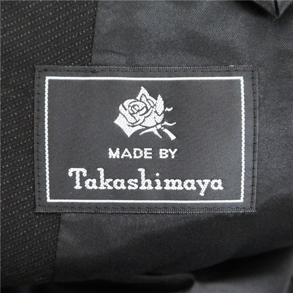 美品 Takashimaya 2つボタンシングル スーツ BB8 XXL ブラック 黒色 シャドーストライプ ツータック 春秋対応 開き見せ 6NH041 | ブランド登録なし | 04