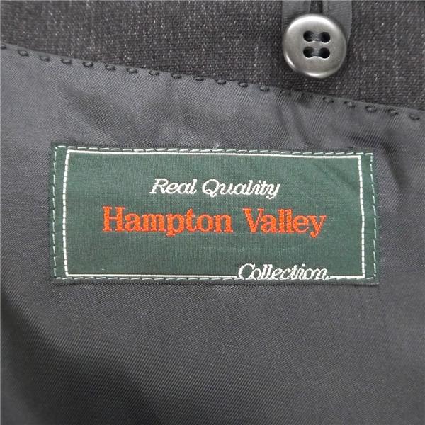 Hampton Valley 3つボタンシングル スーツ 袖口3つボタン Y8 L ダークグレー 暗灰色 無地 ワンタック 春秋冬対応 開き見せ 6NH050 | ブランド登録なし | 04
