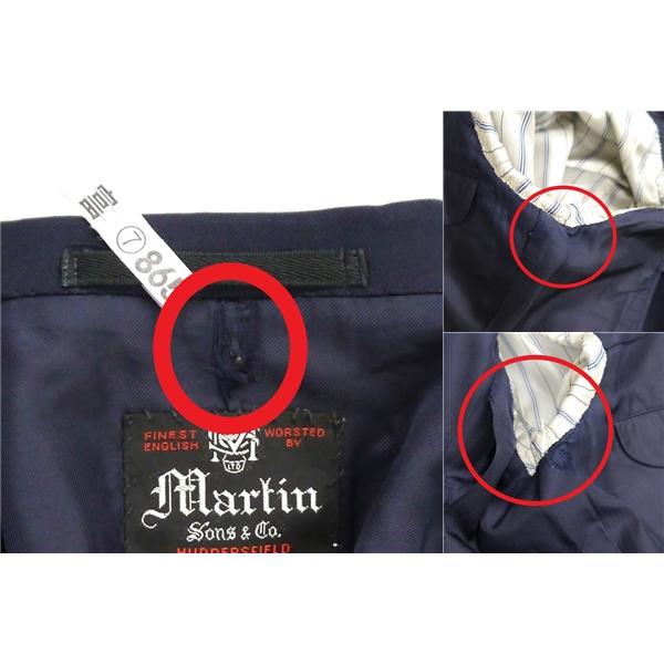 Eikokuya 2つボタンシングル スーツ イギリス製 Martin Sons&Co. Y8 L ダークネイビー 無地 ワンタック 春秋冬対応 開き見せ 6NH086 | ブランド登録なし | 04