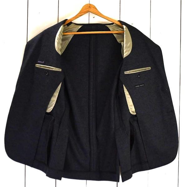 麻布テーラー azabu tailor 2つボタン シングル ジャケット 44A M ダークグレー 袖口4つ釦 本切羽 ジャージー素材 秋冬対応 AZ-JE2 6TA010 | 麻布テーラー | 01