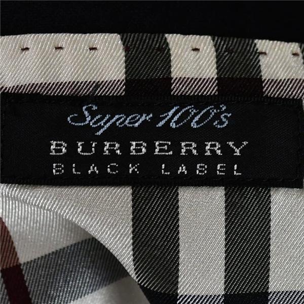 BURBERRY BLACK LABEL 銀釦 super100's 2つボタン シングル ジャケット XL ブラック 袖口4つ釦 春夏秋対応 BME51-800-29 / 6TA016 | BURBERRY BLACK LABEL | 04