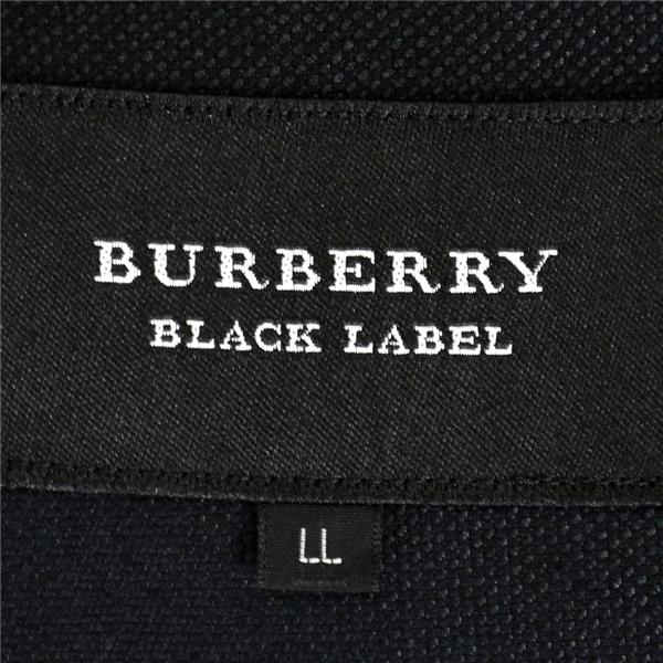 BURBERRY BLACK LABEL 銀釦 麻リネン混 コットン混 2つボタン シングル ジャケット XL ブラック 本切羽 BME64-612-09 / 6TA017 | BURBERRY BLACK LABEL | 03