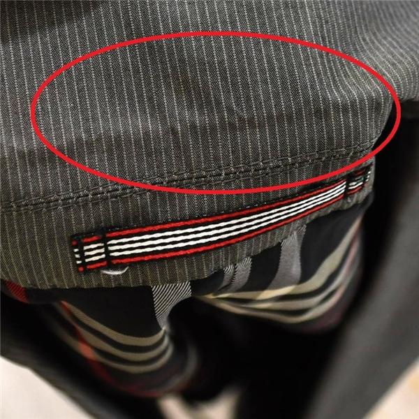 BURBERRY BLACK LABEL コットン100％ 2つボタン シングル ジャケット XL グレー ストライプ 袖口4つ釦 BME25-807-04 / 6TA018 | BURBERRY BLACK LABEL | 06