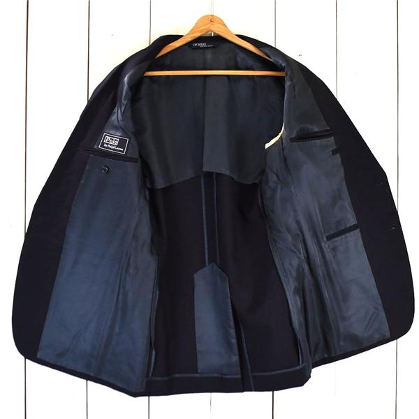 ラルフローレン Polo 2つボタン シングル ジャケット A6 / L ダークネイビー 袖口4つ釦 日本製 アクティ21 SR-RL-NM-0001 / 6TA019 | POLO RALPH LAUREN | 01