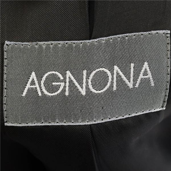 美品 レディース 伊製 アニオナ AGNONA MARTORA アルパカ混 3つボタンシングル 起毛 コート 42 / L グレー 秋冬対応 300240 / 6TA024 | AGNONA | 04
