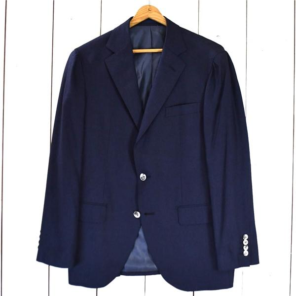 伊製エルメネジルドゼニア生地 Zegna 2つボタン シングル ジャケット M ダークネイビー 袖口4つ釦 春秋冬対応 6310332 / 6TA029 | ZEGNA