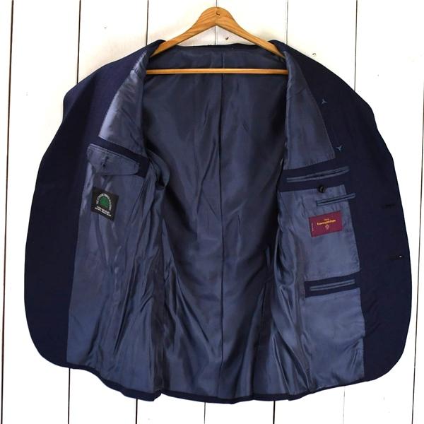 伊製エルメネジルドゼニア生地 Zegna 2つボタン シングル ジャケット M ダークネイビー 袖口4つ釦 春秋冬対応 6310332 / 6TA029 | ZEGNA | 01