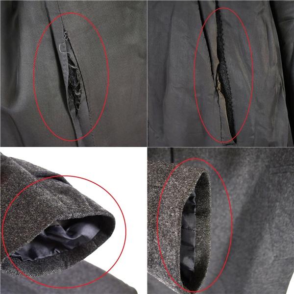 英国製 アクアスキュータム Aquascutum カシミヤ100％ 比翼仕立て 5つボタンシングル ステンカラーコート L ダークグレー / 6TA036 | Aquascutum | 05