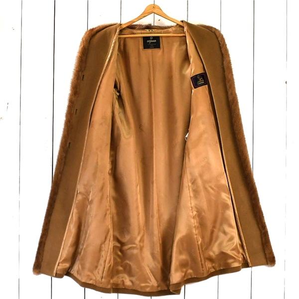 レディース) cojana カシミヤ100％ 4つボタンシングル ミンクコート 毛皮コート L キャメルブラウン 秋冬対応 10-31020 / 6TA037 | ブランド登録なし | 01