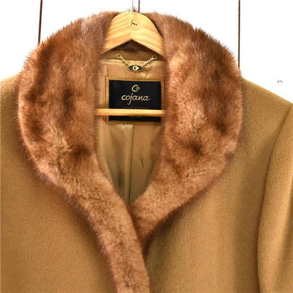 レディース) cojana カシミヤ100％ 4つボタンシングル ミンクコート 毛皮コート L キャメルブラウン 秋冬対応 10-31020 / 6TA037 | ブランド登録なし | 03