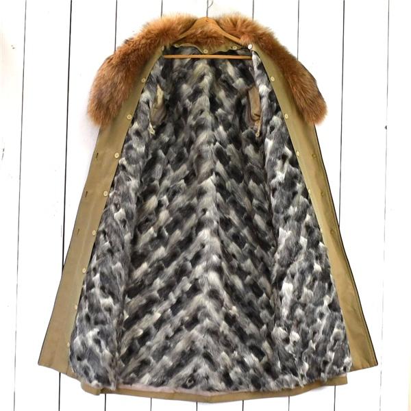 レディース) サンレース コットン100％ 取外し可能ライナー付 毛皮コート M ベージュ 腰ベルト 袖先ベルト 70-11117-8 / 6TA039 | ブランド登録なし | 01