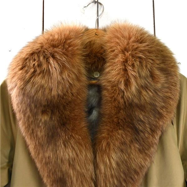 レディース) サンレース コットン100％ 取外し可能ライナー付 毛皮コート M ベージュ 腰ベルト 袖先ベルト 70-11117-8 / 6TA039 | ブランド登録なし | 03