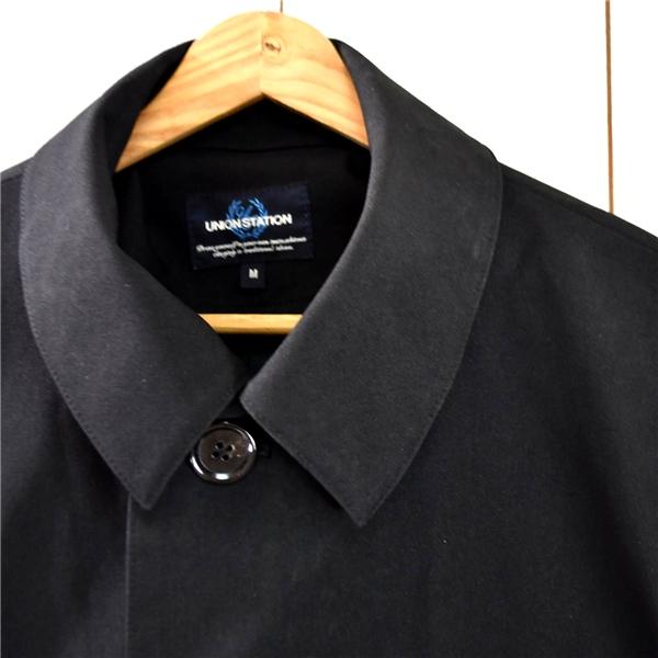 UNION STATION メンズビギ 比翼仕立て 4つボタン シングル ステンカラーコート L 黒 取外し可能中綿ライナー付 M0803FC-01 / 6TA044 | MEN'S BIGI | 03