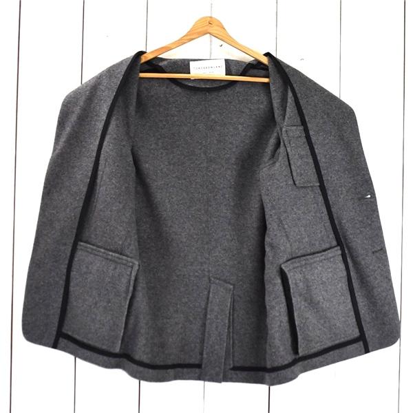 美品 トゥモローランド TOMORROWLAND カシミヤ混 2つボタン シングル ジャケット 48 / L ダークグレー 63-07-54-07030 / 6TA050 | TOMORROWLAND | 01