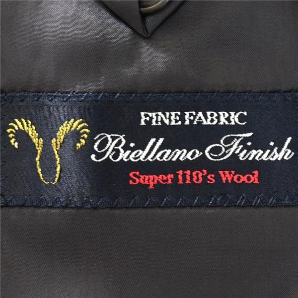 ユニバーサルランゲージ super110's 3つボタン 段返り シングル ジャケット 50-6Drop / L ダークグレー 袖口4つ釦 本切羽 JU458 / 6TA051 | UNIVERSAL LANGUAGE | 04