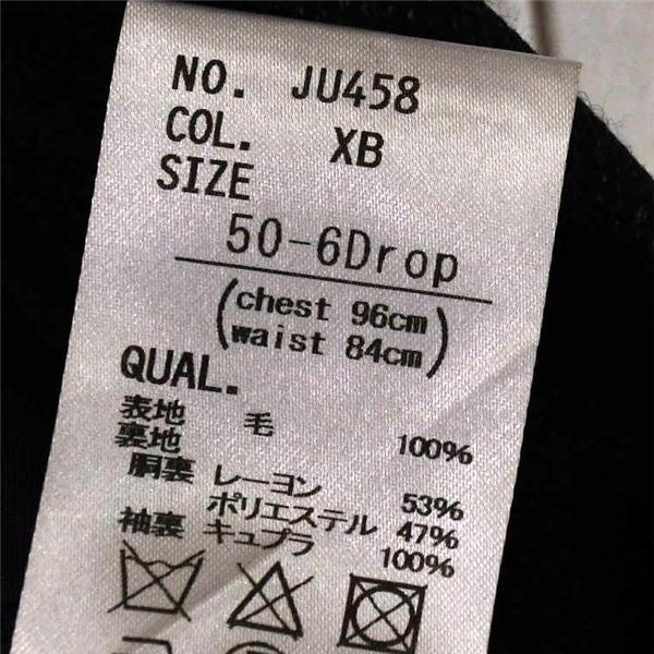 ユニバーサルランゲージ super110's 3つボタン 段返り シングル ジャケット 50-6Drop / L ダークグレー 袖口4つ釦 本切羽 JU458 / 6TA051 | UNIVERSAL LANGUAGE | 05