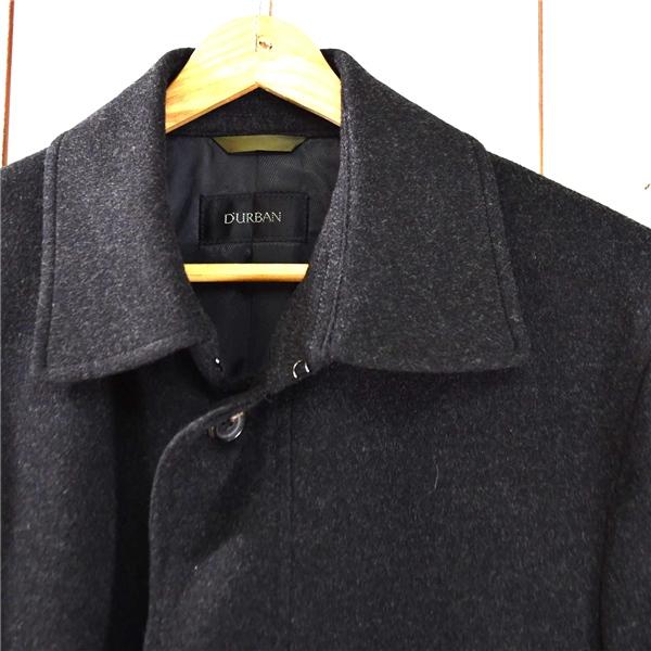 美品 ダーバン D'URBAN 伊製ロロピアーナ生地 比翼仕立て 5つボタンシングル ステンカラーコート M ブラック D550261-98-614 / 6TA056 | D'URBAN | 03
