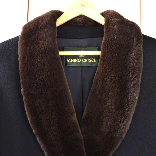 レディース）タニノクリスチー TANINO CRISCI カシミヤ100％ 襟元ファー 4つボタンダブル チェスターコート L ブラック / 6TA057 | TANINO CRISCI | 03