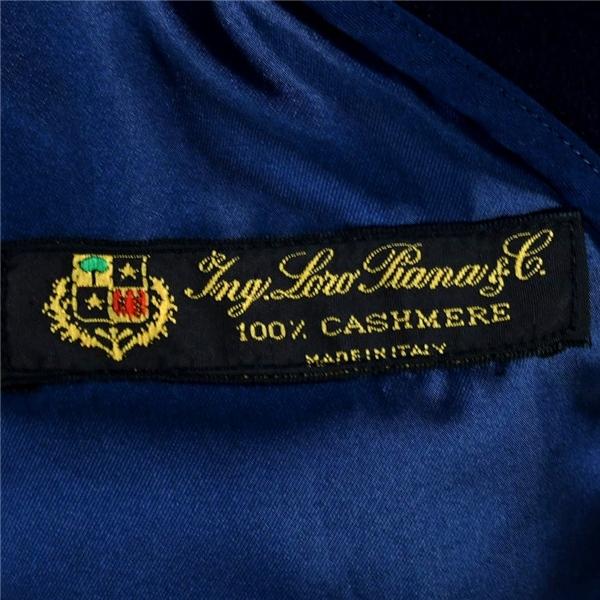 FUJII 伊製ロロピアーナ生地 カシミヤ100％ 比翼仕立て 4つボタンシングル ステンカラーコート 92A5 / M ダークネイビー 1380 / 6TA058 | Loro Piana | 04