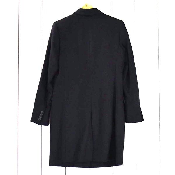 レディース）美品 ユニクロ UNIQLO カシミヤ混 3つボタンシングル チェスターコート M ブラック 袖口4つ釦 本切羽 212-178948 / 6TA066 | ユニクロ | 02